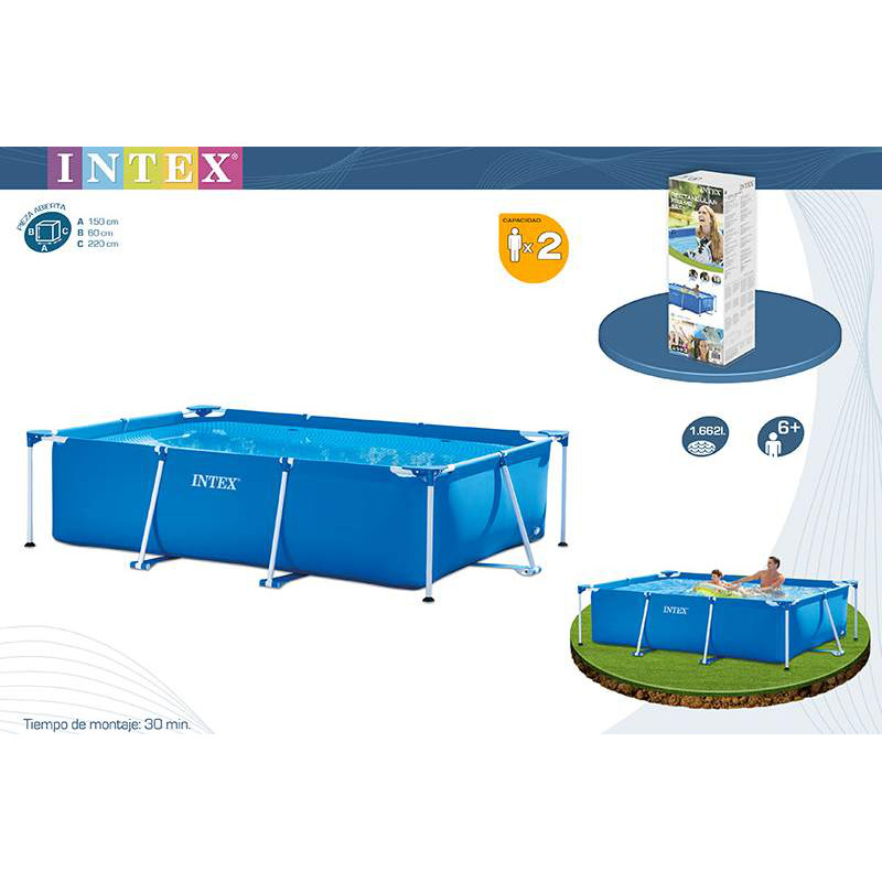 INTEX - PISCINA RECTANGULAR 220X150X60CM 1662 LITROS 28270 