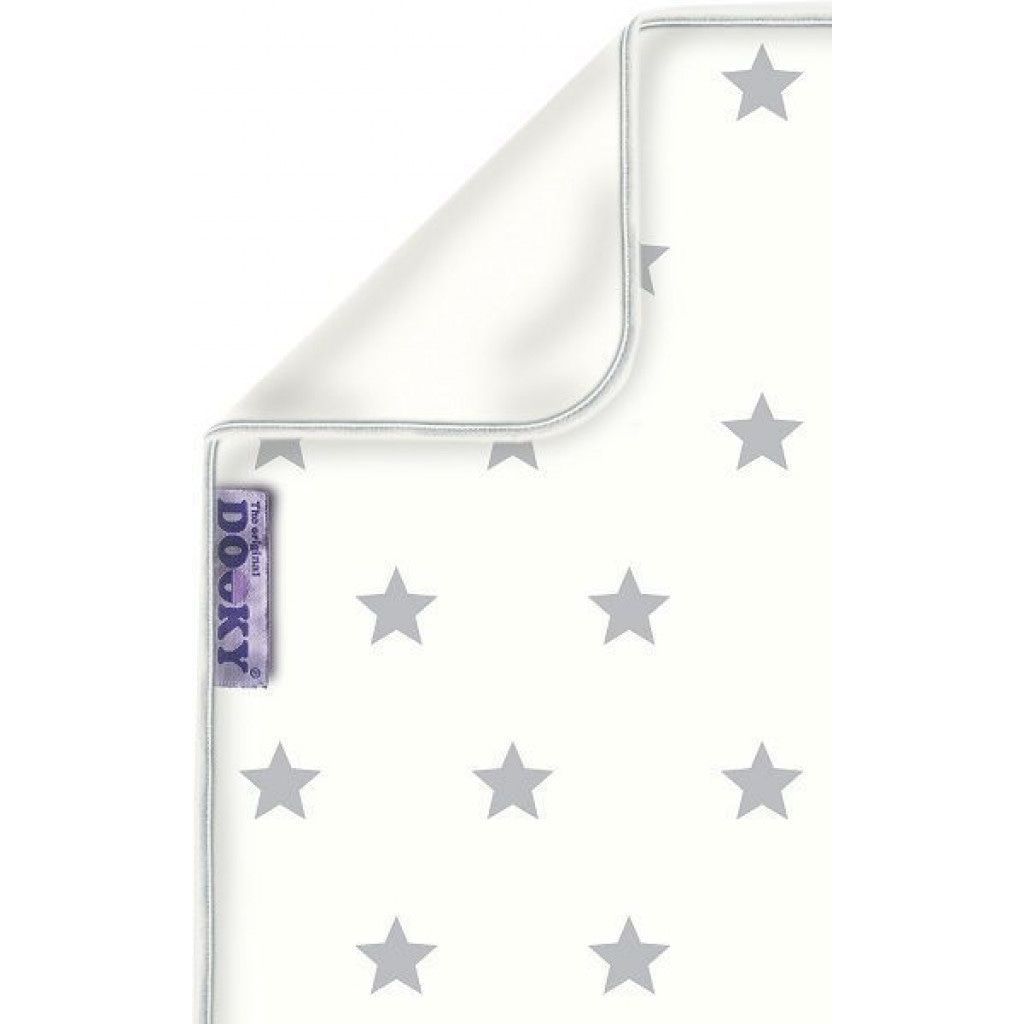 DOOKY - MANTA UNIVERSAL MULTIFUNCIONAL 70X85CM BLANCO CON ESTRELLAS