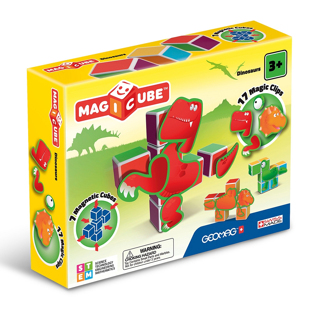 GEOMAG - MAGICUBE DINOSAURS 7 CUBOS MAGNTICOS  