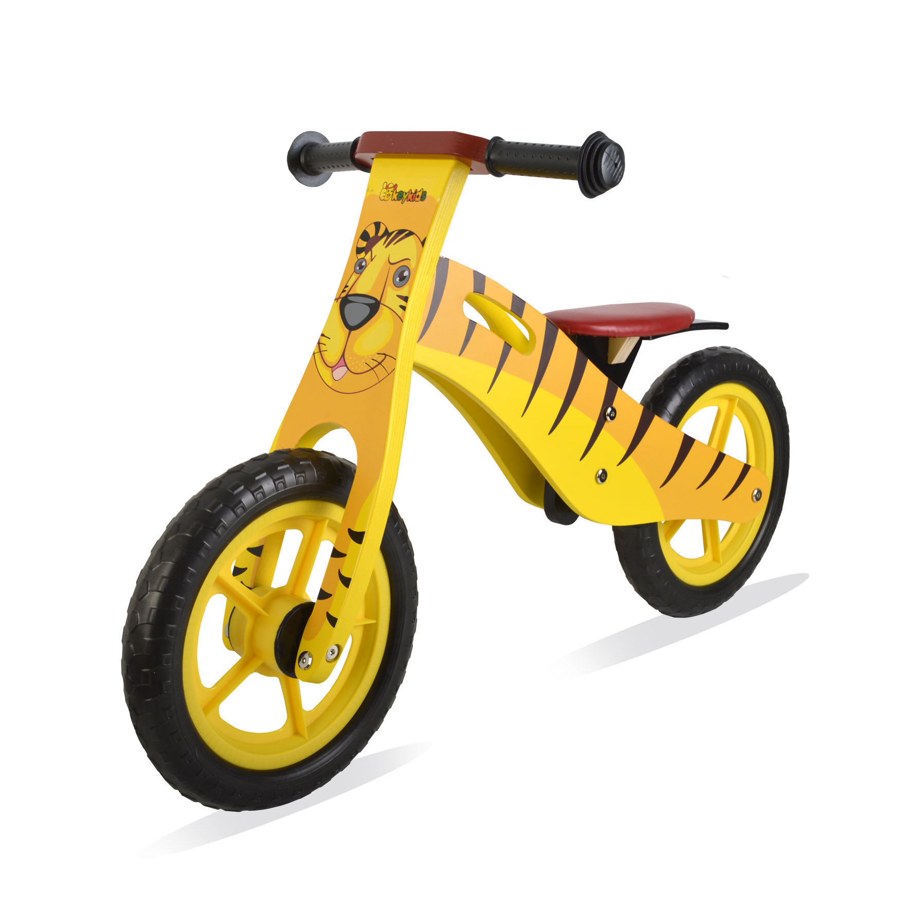 OKEYKIDS - BICICLETA SIN PEDALES DE MADERA TIGRE