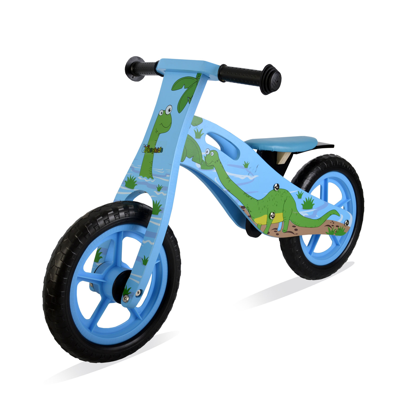 OKEYKIDS - BICICLETA SIN PEDALES DE MADERA DINOSAURIO