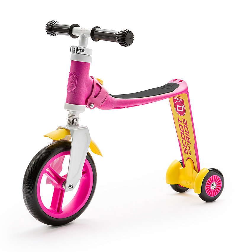 SCOOT AND RIDE - MONOPATN 2 EN 1 HIGHWAYBABY PLUS ROSADO / AMARILLO