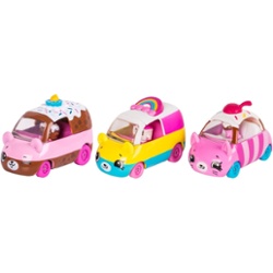 SHOPKINS - AUTOS DE METAL CON MINI SHOPKINS  X 3