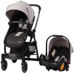 BEBESIT - COCHE ALFA TRAVEL SYSTEM GRIS 