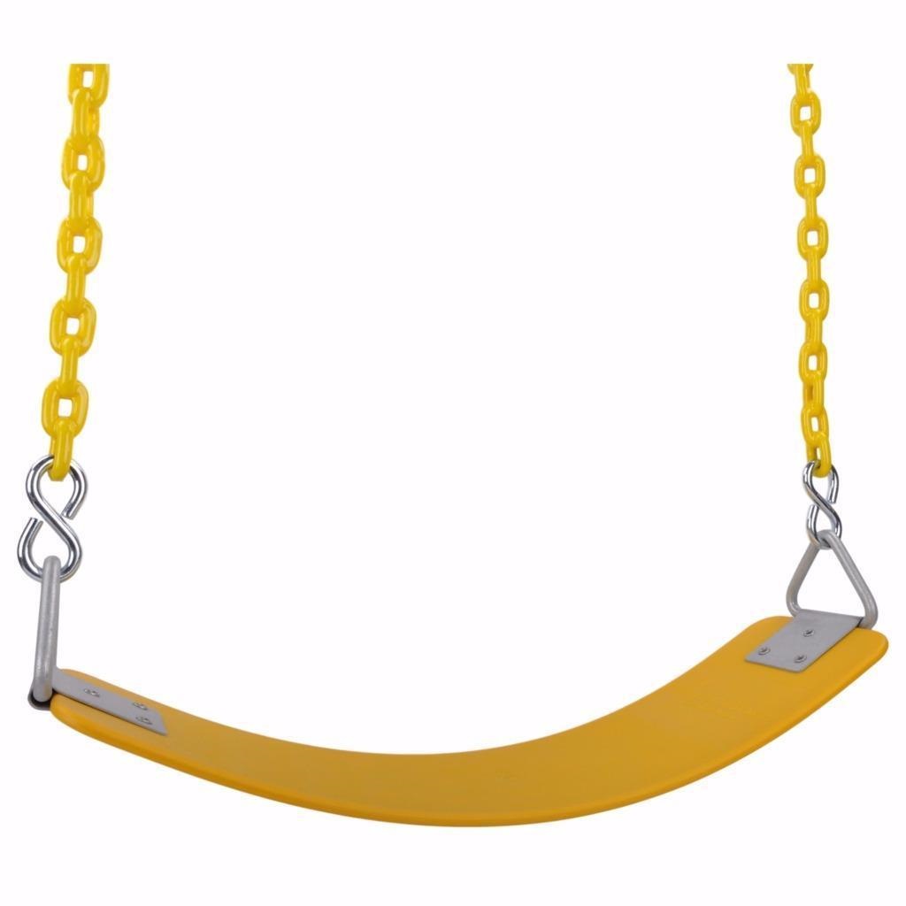 HAMACA NI�O DE GOMA AMARILLA CON CADENA 