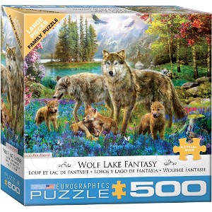 EUROGRAPHICS - PUZZLE DE 500 PIEZAS XL WOLF LAKE FANTASY