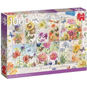 JUMBO - PUZZLE 1000 PIEZAS FLOWERS STAMPS SUMMER PREMIUM COLLECTION