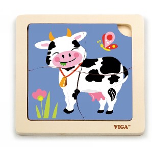 VIGA - HANDY PUZZLE COW 24PCS DISPLAY 51313