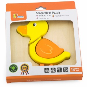 VIGA - SHAPE BLOCK PUZZLE DUCK 59929