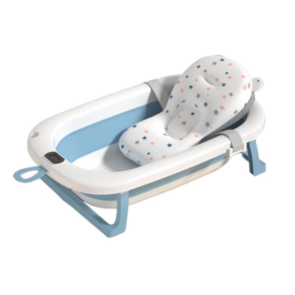 BAITO PLEGABLE CON TERMOMETRO CELESTE Y  BABY SPLASH 