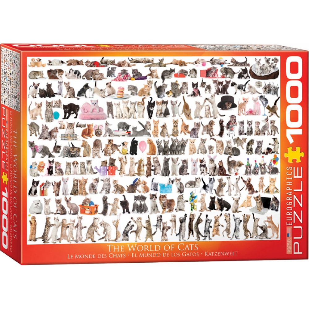 EUROGRAPHICS - PUZZLE 1000 PIEZAS WOLRD OF CATS