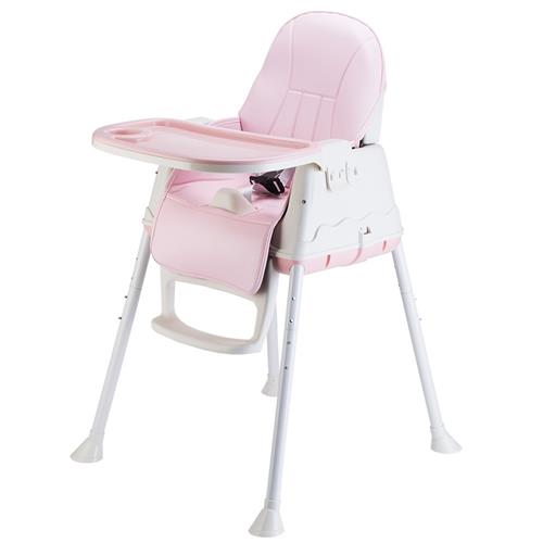 SILLA DE COMER 3 EN 1 CON ASIENTO ACOLCHADO ROSADA