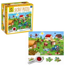LUDATTICA - SECRET PUZZLE  GRANJA CON LUPA  24 PIEZAS
