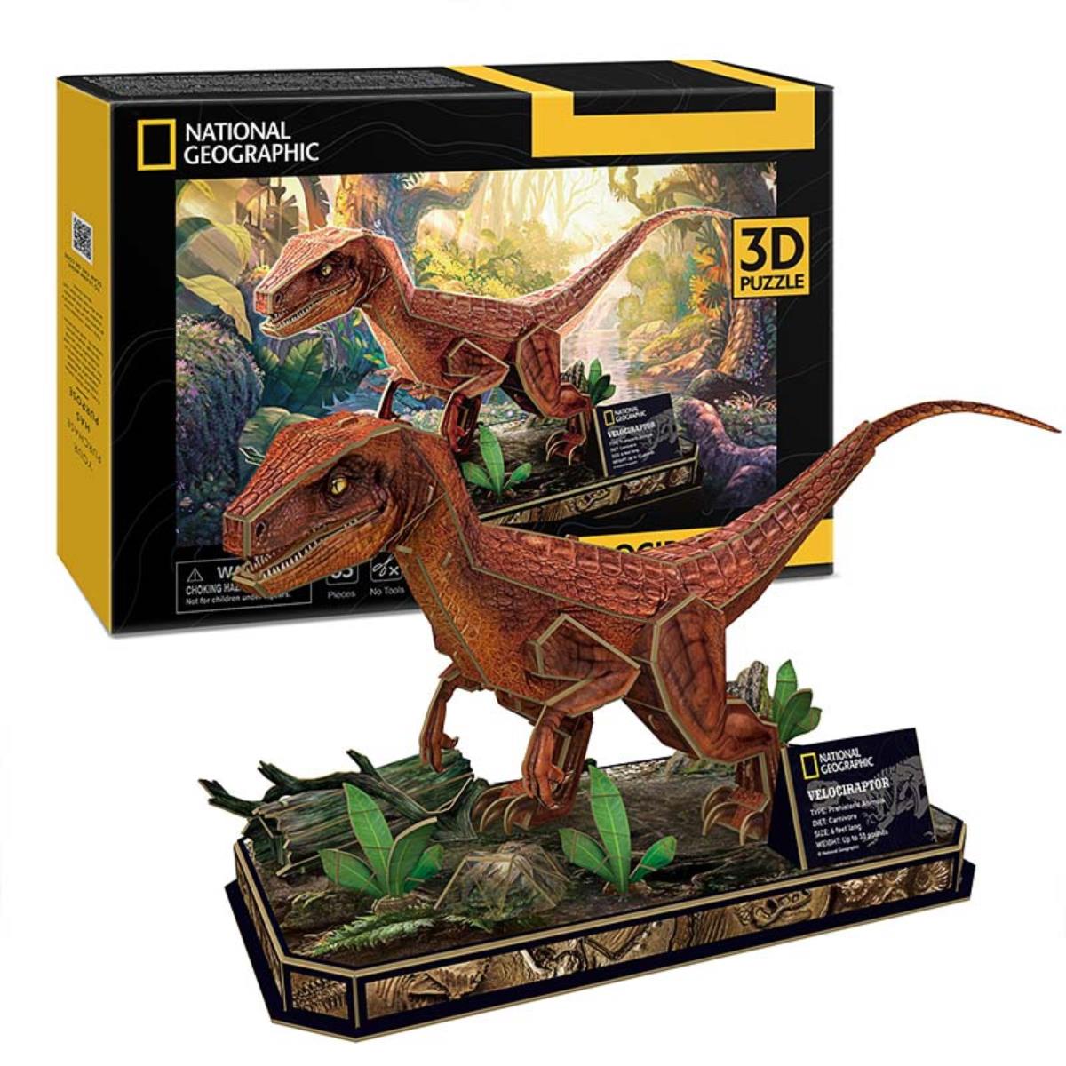 CUBIC FUN - PUZZLE 3D VELOCIRAPTOR - Bebemi