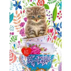 RAVENSBURGER 500PC KITTEN IN A CUP
