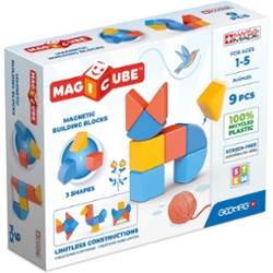 GEOMAG - MAGICUBE RECYCLED ANIMALS 9 PCS