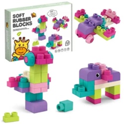 BLOQUES SOFT DE ENCASTRE COLORIDO 42 PIEZAS