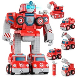ROBOT BOMBERO DESARMABLE 5 EN 1 91 PIEZAS 