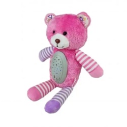 PELUCHE PROYECTOR CON SONIDO DORMIDERA OSO PINK