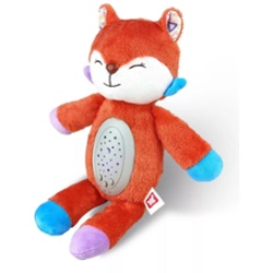 PELUCHE PROYECTOR CON SONIDO DORMIDERA  ZORRO NARANJA