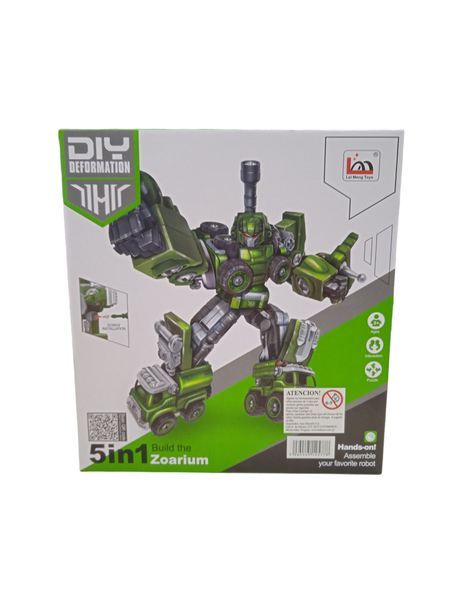 ROBOT DESARMABLE LM907-B VERDE