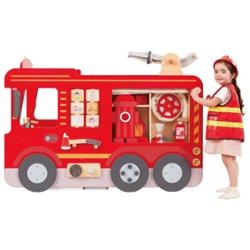 VIGA - CAMION DE BOMBERO GIGANTE DE MADERA 