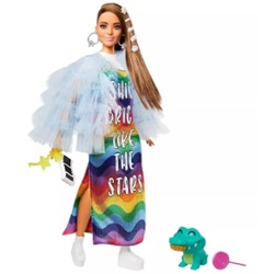 BARBIE- MUECA EXTRA CHAMARRA AMARIL