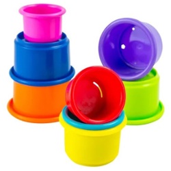 LAMAZE - SET X 8 VASITOS APILABLES MULTICOLOR