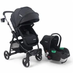 BEBESIT - COCHE ALFA TRAVEL SYSTEM NEGRO